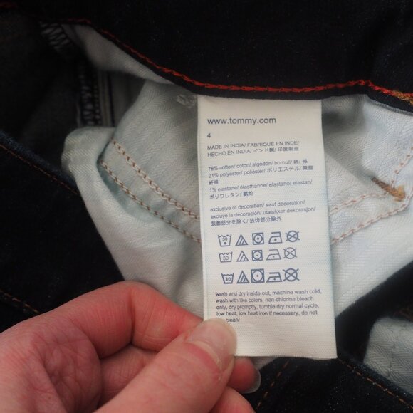 Tommy Hilfiger Women's Dark Blue Crop Skinny Jeans Size 4 - Picture 9 of 10